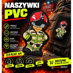 Naszywka PCV na rzepie  Strażak PSP